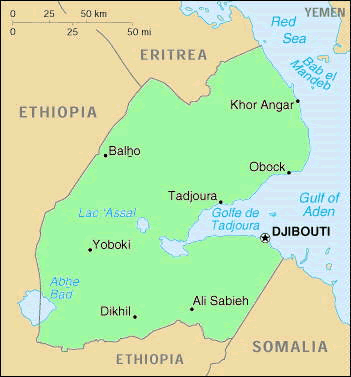 Map of Djibouti